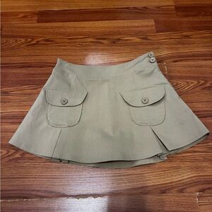 Love University Khaki mini Skirt w shorts